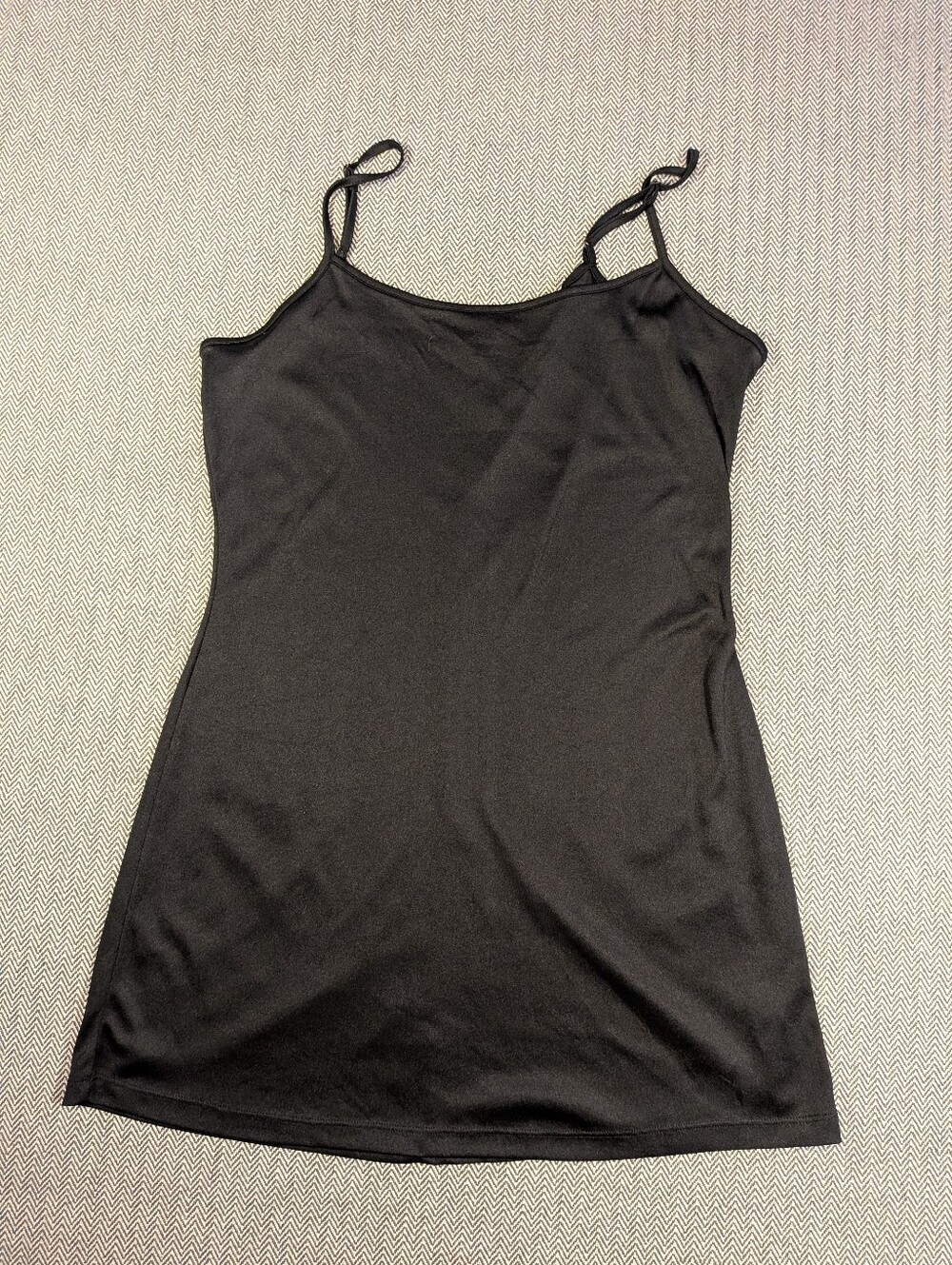 Wild Fable Black Mini Slip Dress Size Large Y2K Soft Goth LBD Minimalist Chic